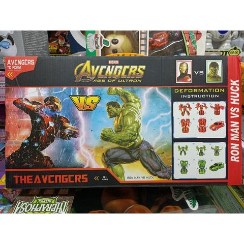 Hộp đồ chơi lắp ghép Robot Biến Hình Avengers - Chơi và Khám Phá Xe Ô Tô Siêu Anh Hùng cho Trẻ Em
