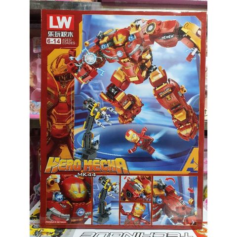 Hộp lê gô lắp ghép mô hình Robot Người Sắt HERO MECHA 2018