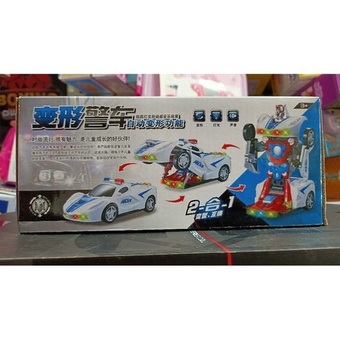 Mô Hình Xe Ô Tô Biến Hình Robot 2033 - Đồ Chơi Điều Khiển Từ Xa Có Nhạc và Đèn Phát Sáng, Tặng Kèm Pin