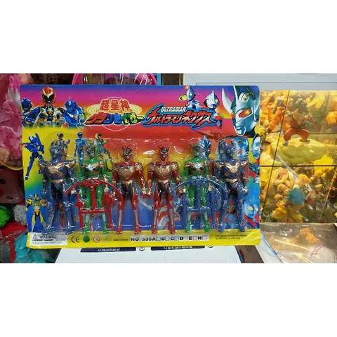 Bộ đồ chơi siêu nhân ULTRAMAN 335 - Bộ 6 nhân vật hành động cho trẻ em - Đồ chơi sáng tạo, phát triển trí tưởng tượng