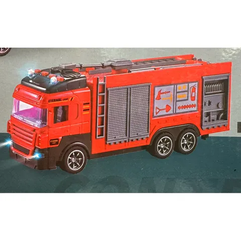 Xe ô tô cứu hỏa điều khiển từ xa 4 chiều - Đồ chơi âm nhạc và đèn phát sáng tích hợp, sử dụng pin sạc 657