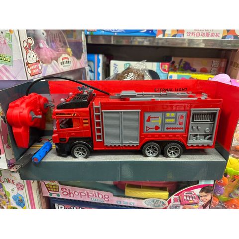 Xe ô tô cứu hỏa điều khiển từ xa 4 chiều - Đồ chơi âm nhạc và đèn phát sáng tích hợp, sử dụng pin sạc 657