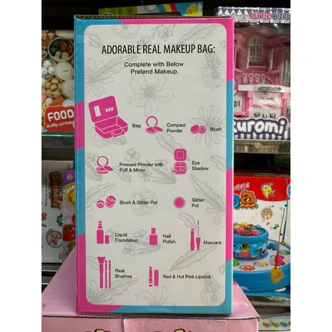 Hộp đồ chơi Vali trang điểm MAKEUP PLAY SET 21 chi tiết - Bộ đồ chơi trang điểm thú vị cho bé gái, quà tặng sáng tạo và giáo dục