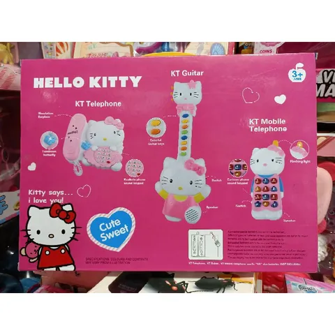 Hộp Đàn Hello Kitty Cute Sweet 1203 - Nhạc và Đèn Phát Sáng, Quà Tặng Dễ Thương cho Trẻ Em