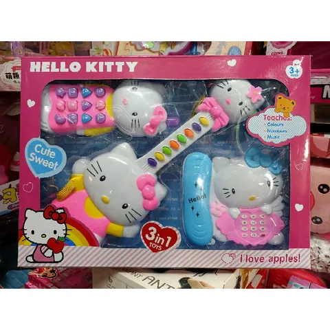 Hộp Đàn Hello Kitty Cute Sweet 1203 - Nhạc và Đèn Phát Sáng, Quà Tặng Dễ Thương cho Trẻ Em