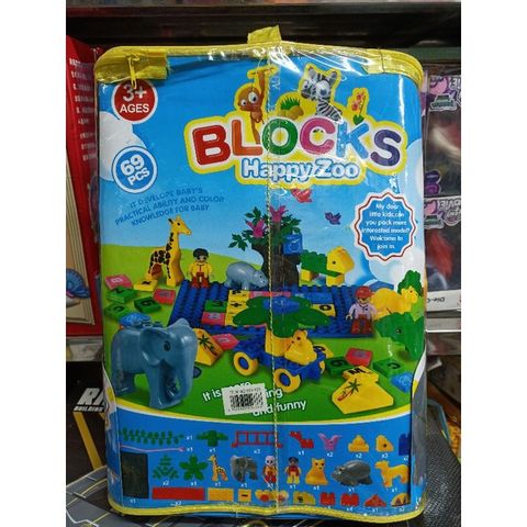Bộ đồ chơi xếp hình Sở thú BLOCKS Happy Zoo 69 chi tiết - Đồ chơi giáo dục cho trẻ em khám phá sáng tạo và phát triển tư duy