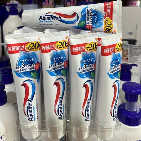 Kem Đánh Răng Aquafresh 160g Nội Địa Nhật Bản, Xanh dương