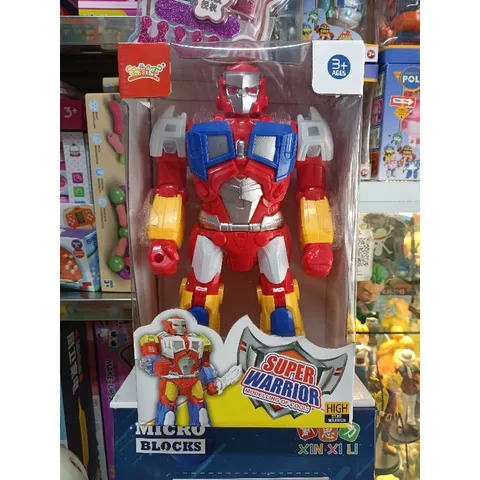 Robot SUPER WARRIOR điều khiển từ xa 3987B - Chơi nhạc, đèn sáng, lắp pin và tặng kèm pin, giao màu ngẫu nhiên