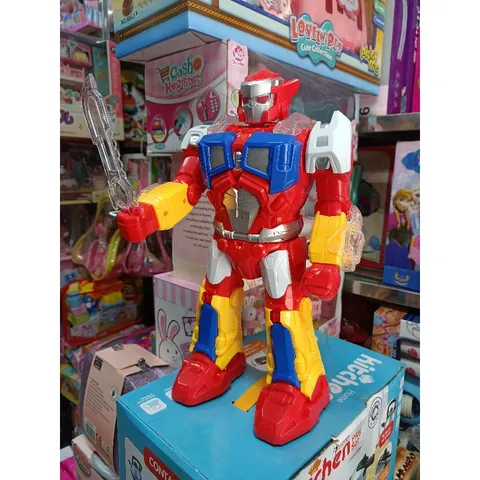 Robot SUPER WARRIOR điều khiển từ xa 3987B - Chơi nhạc, đèn sáng, lắp pin và tặng kèm pin, giao màu ngẫu nhiên