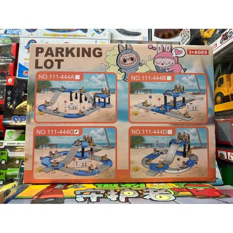 Hộp Đồ Chơi Lắp Ghép Đường Trượt Labubu PARKING LOT 111-444 - Đồ Chơi Xếp Hình Giáo Dục Cho Trẻ Em