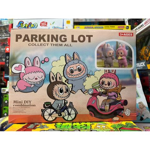 Hộp Đồ Chơi Lắp Ghép Đường Trượt Labubu PARKING LOT 111-444 - Đồ Chơi Xếp Hình Giáo Dục Cho Trẻ Em