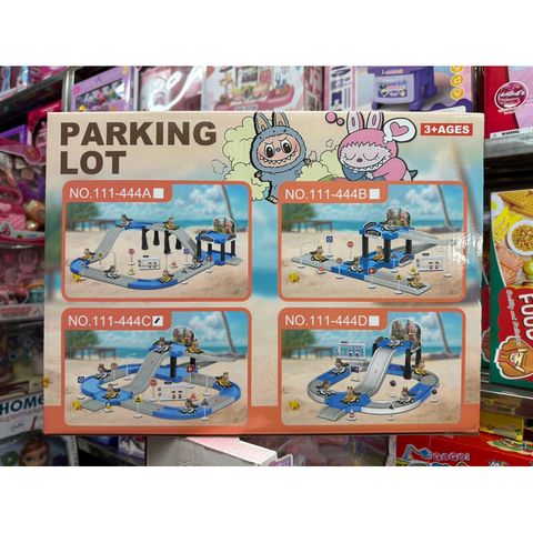 Hộp Đồ Chơi Lắp Ghép Đường Trượt Labubu PARKING LOT 111-444 - Đồ Chơi Xếp Hình Giáo Dục Cho Trẻ Em