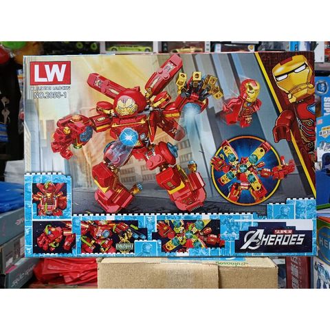 Hộp Lê Gô Lắp Ghép Robot Người Sắt Super Heroes 2058-1 - Bộ 283 Chi Tiết Xây Dựng Đồ Chơi Sáng Tạo Trẻ Em