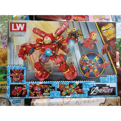 Hộp Lê Gô Lắp Ghép Robot Người Sắt Super Heroes 2058-1 - Bộ 283 Chi Tiết Xây Dựng Đồ Chơi Sáng Tạo Trẻ Em
