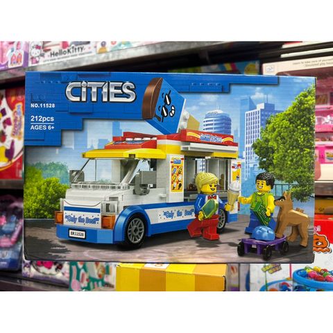 Hộp lê gô lắp ghép mô hình xe ô tô Ice Cream 11528