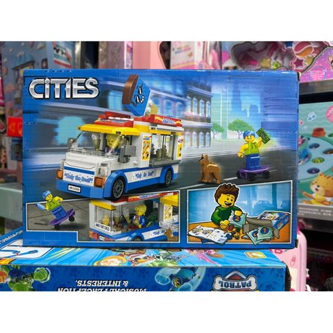 Hộp lê gô lắp ghép mô hình xe ô tô Ice Cream 11528