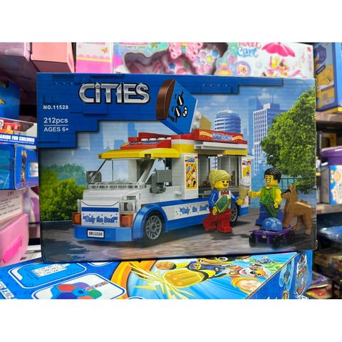 Hộp lê gô lắp ghép mô hình xe ô tô Ice Cream 11528