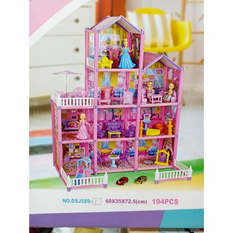 Hộp Đồ Chơi Lắp Ghép Ngôi Nhà Búp Bê LOVELY HOUSE 589 - Đồ Chơi Xếp Hình Sáng Tạo Cho Trẻ Em