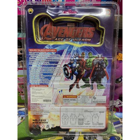 Bộ Đàm Thoại Liên Lạc Avengers 1568-1 - Đồ Chơi Điều Khiển Từ Xa Có Pin Kèm Theo - Nghe & Nói Chuyện Thoải Mái