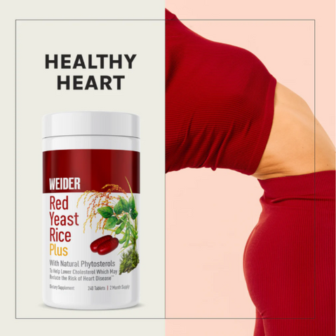 Viên uống hỗ trợ tim mạch Weider Red Yeast Rice Plus 1200mg - Giảm cholesterol, tăng cường sức khỏe, 240 viên