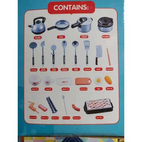 Bộ Đồ Chơi Nhà Bếp KITCHEN PLAY SET - Hộp Nấu Ăn Có Nhạc và Đèn Phát Sáng 5705, Tặng Pin Đi Kèm