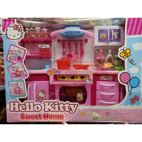 Hộp Tủ Bếp Hello Kitty Sweet Home - Đồ Chơi Nấu Ăn Với Nhạc Và Đèn Phát Sáng, Giao Mẫu Ngẫu Nhiên
