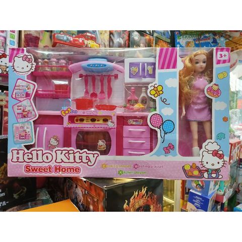Hộp Tủ Bếp Hello Kitty Sweet Home - Đồ Chơi Nấu Ăn Với Nhạc Và Đèn Phát Sáng, Giao Mẫu Ngẫu Nhiên