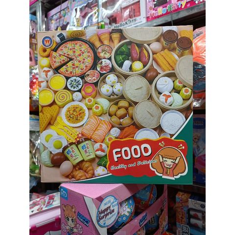 Hộp đồ chơi nấu ăn mô phỏng thực phẩm Healthy and Delicious 20A1 - 85 chi tiết cho trẻ em phát triển kỹ năng ẩm thực