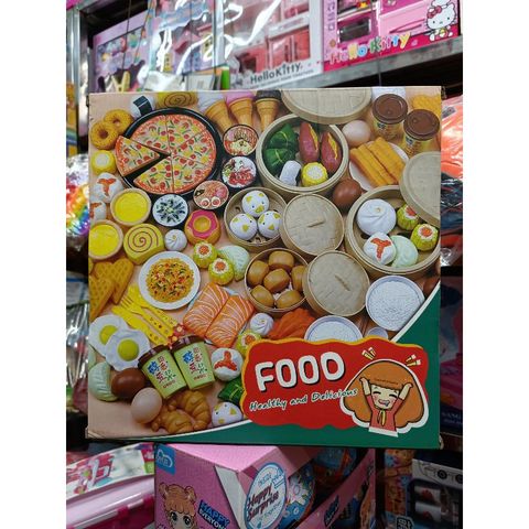 Hộp đồ chơi nấu ăn mô phỏng thực phẩm Healthy and Delicious 20A1 - 85 chi tiết cho trẻ em phát triển kỹ năng ẩm thực