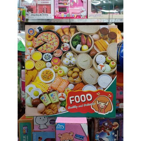 Hộp đồ chơi nấu ăn mô phỏng thực phẩm Healthy and Delicious 20A1 - 85 chi tiết cho trẻ em phát triển kỹ năng ẩm thực