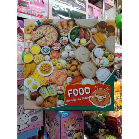 Hộp đồ chơi nấu ăn mô phỏng thực phẩm Healthy and Delicious 20A1 - 85 chi tiết cho trẻ em phát triển kỹ năng ẩm thực