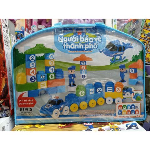 Bộ đồ chơi xếp hình Người bảo vệ thành phố 6003Y - Bộ xếp hình 91 chi tiết cho trẻ em, khéo léo, phát triển tư duy sáng tạo