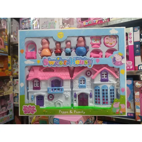 Hộp Đồ Chơi Nhà Heo Peppa Pig - Bộ Mô Phỏng Kèm Nội Thất Trang Trí Dành Cho Trẻ Em - Quà Tặng Tuyệt Vời 6005