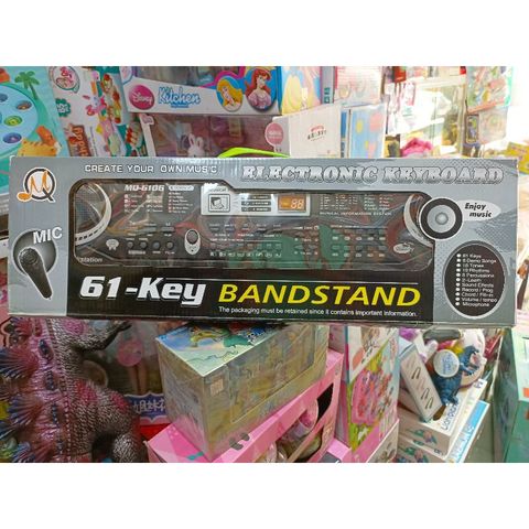 Hộp Đàn ELECTRONIC KEYBOARD kèm MIC hát có 61 phím nhạc và đèn phát sáng 6106