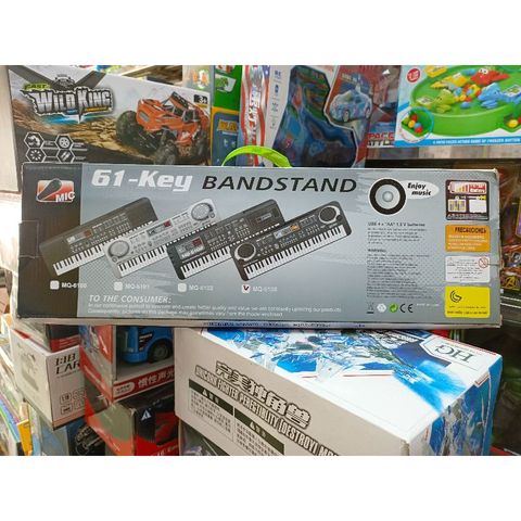 Hộp Đàn ELECTRONIC KEYBOARD kèm MIC hát có 61 phím nhạc và đèn phát sáng 6106