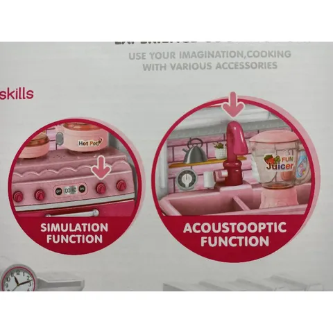 Hộp Tủ Bếp Nấu Ăn Hello Kitty - Đồ Chơi Âm Nhạc và Ánh Sáng - Món Quà Dễ Thương Cho Bé Yêu