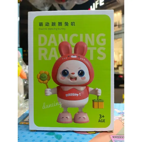 Hộp đồ chơi Thỏ Nhảy Múa với Nhạc và Đèn LED - Món Quà Ngẫu Nhiên Dễ Thương Tặng Kèm Pin cho Trẻ Em