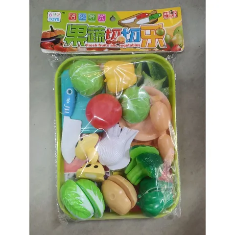 Bộ đồ chơi cắt dính rau củ quả 8008 - Đồ chơi xếp hình giáo dục cho trẻ em - Phát triển kỹ năng sáng tạo và tưởng tượng