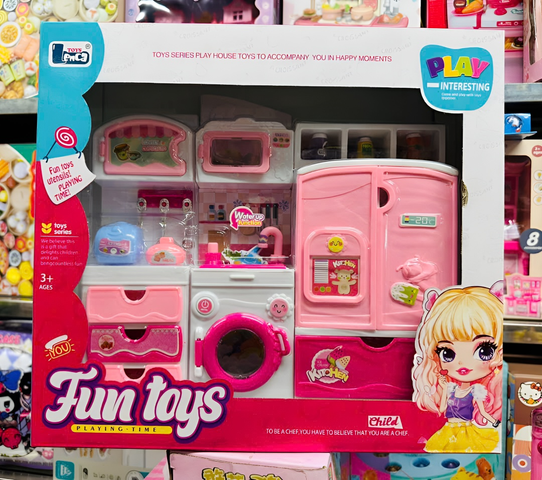 Đồ Chơi Nấu Ăn Có Nhạc Fun Toys 104 - Đồ Chơi Nhà Bếp 3 Ngăn Giúp Trẻ Phát Triển Kỹ Năng Tưởng Tượng và Sáng Tạo