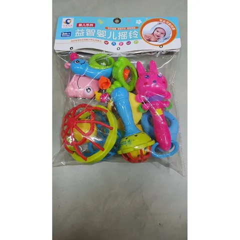Bộ đồ chơi lắc dành cho trẻ sơ sinh 519 - 8 chi tiết nhiều màu sắc, an toàn và thú vị cho bé yêu phát triển vận động
