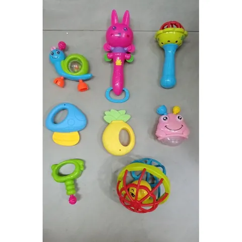 Bộ đồ chơi lắc dành cho trẻ sơ sinh 519 - 8 chi tiết nhiều màu sắc, an toàn và thú vị cho bé yêu phát triển vận động