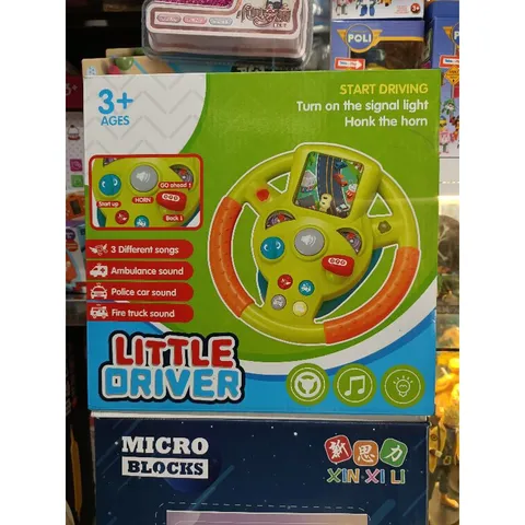 Mô Hình Vô Lăng Ô Tô LITTLE DRIVE 3688 - Đồ Chơi Có Nhạc và Đèn Phát Sáng - Tặng Kèm Pin Cho Trẻ Em