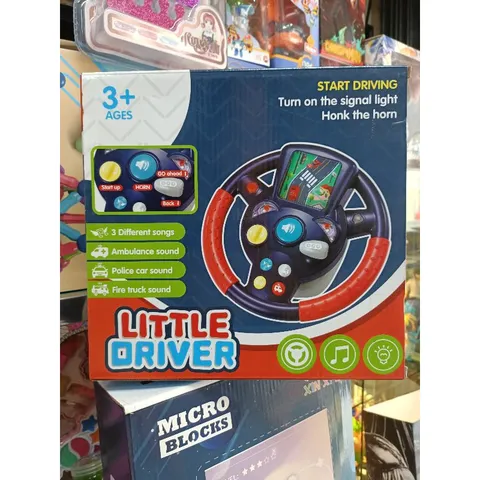 Mô Hình Vô Lăng Ô Tô LITTLE DRIVE 3688 - Đồ Chơi Có Nhạc và Đèn Phát Sáng - Tặng Kèm Pin Cho Trẻ Em
