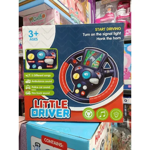 Mô Hình Vô Lăng Ô Tô LITTLE DRIVE 3688 - Đồ Chơi Có Nhạc và Đèn Phát Sáng - Tặng Kèm Pin Cho Trẻ Em