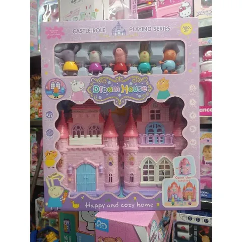 Hộp đồ chơi Ngôi nhà Heo Peppa Pig Dream House cùng nội thất trang trí 589B - Món quà vui nhộn cho bé yêu