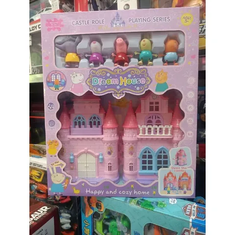 Hộp đồ chơi Ngôi nhà Heo Peppa Pig Dream House cùng nội thất trang trí 589B - Món quà vui nhộn cho bé yêu
