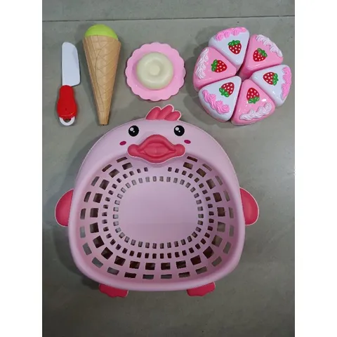 Bộ Đồ Chơi Cắt Bánh Kem Dâu Tây - Đồ Chơi Nấu Ăn Sáng Tạo Cho Trẻ Em, Phát Triển Kỹ Năng và Sự Tưởng Tượng