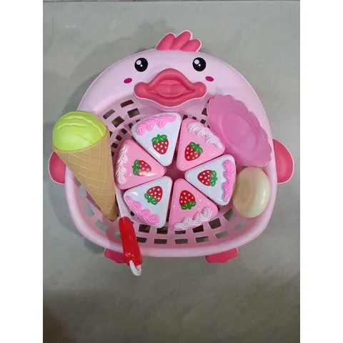 Bộ Đồ Chơi Cắt Bánh Kem Dâu Tây - Đồ Chơi Nấu Ăn Sáng Tạo Cho Trẻ Em, Phát Triển Kỹ Năng và Sự Tưởng Tượng