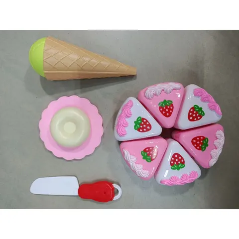 Bộ Đồ Chơi Cắt Bánh Kem Dâu Tây - Đồ Chơi Nấu Ăn Sáng Tạo Cho Trẻ Em, Phát Triển Kỹ Năng và Sự Tưởng Tượng