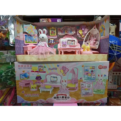 Hộp đồ chơi Căn phòng của thỏ trắng - Đồ nội thất trang trí dễ thương cho bé - Bổ sung sáng tạo cho không gian chơi của trẻ